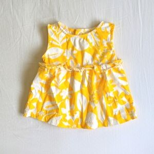 carter's bold yellow floral print sleeveless top 18 months